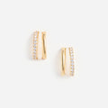 Gold Crystal Double Hoop Earrings