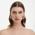 Gold Crystal Double Hoop Earrings