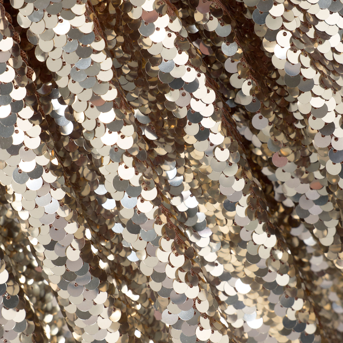 Gold Sequin Gathered Dress