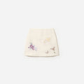 Cream Floral Jacquard Skirt