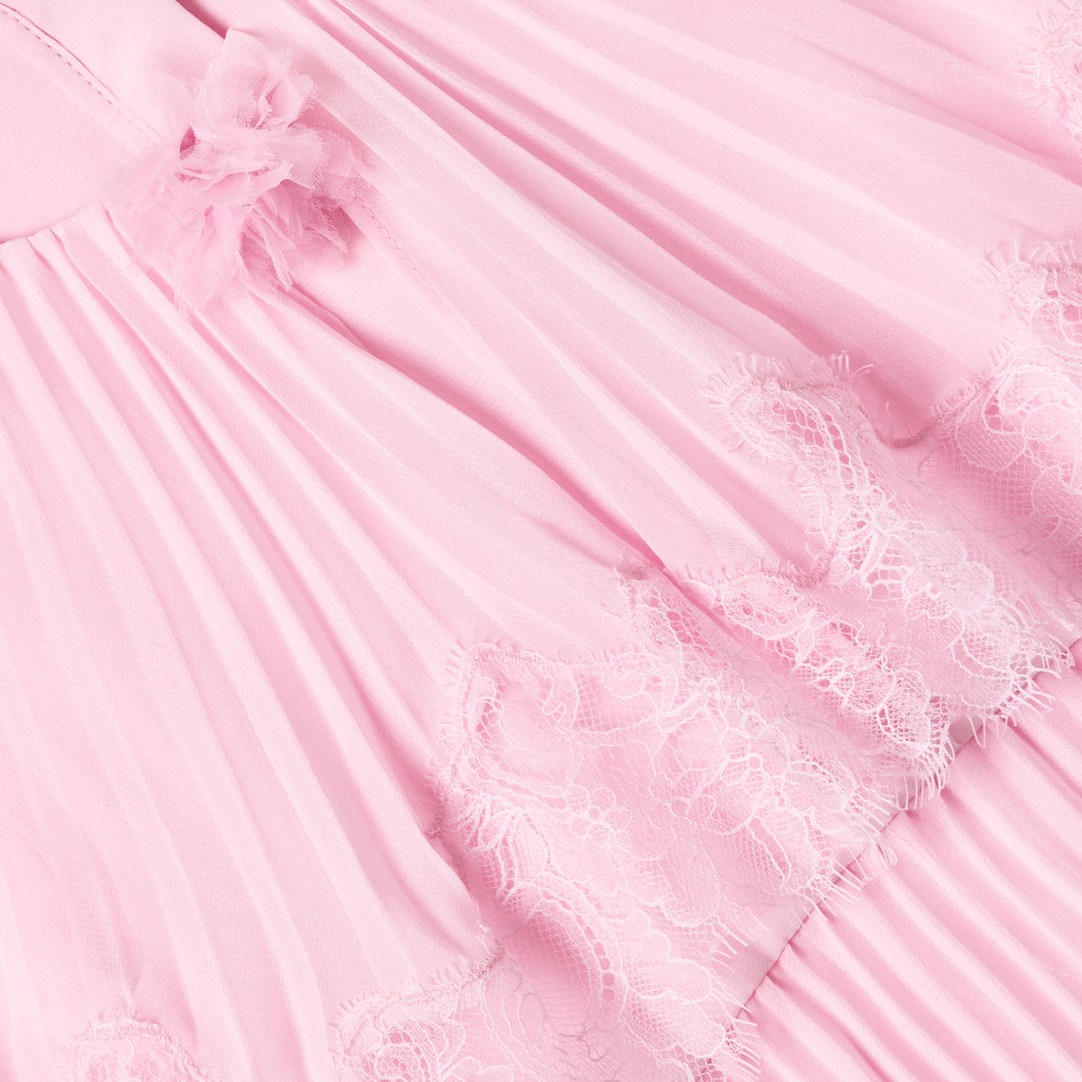 Pink Chiffon Tiered Cape Dress