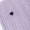 Purple Cable Knit Skirt