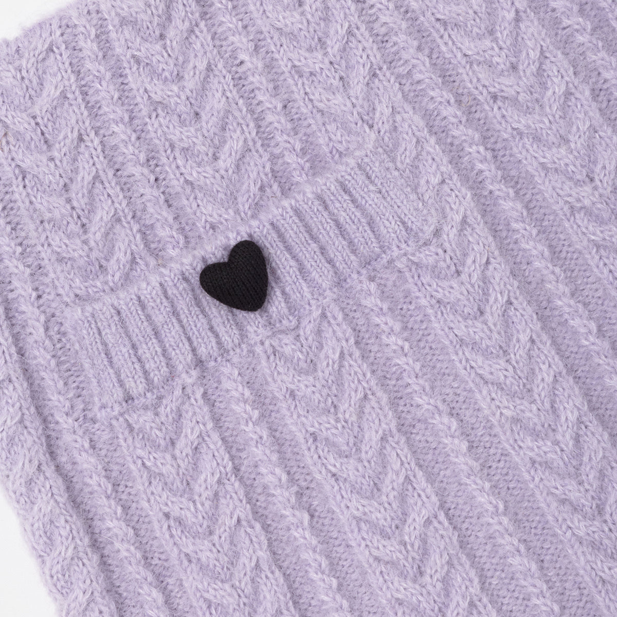 Purple Cable Knit Skirt