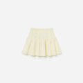 Cream Pointelle Knit Stripe Skirt