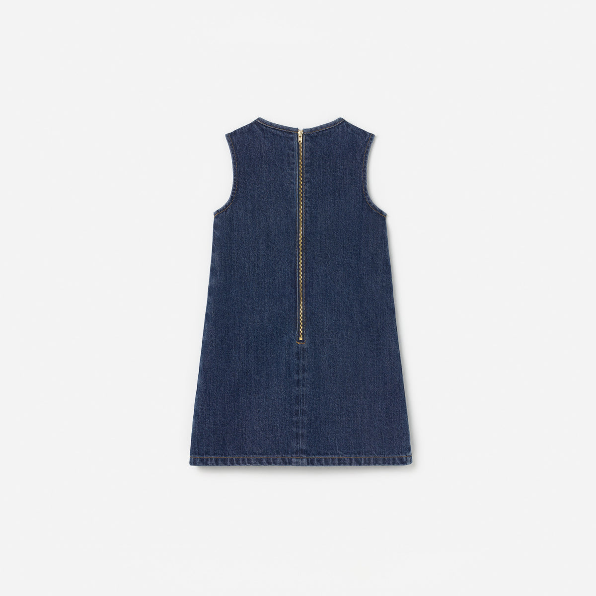 Blue Denim Lace Bib Dress
