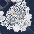 Blue Denim Lace Bib Dress