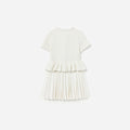 White Textured Knit Dress