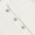 White Textured Knit Dress