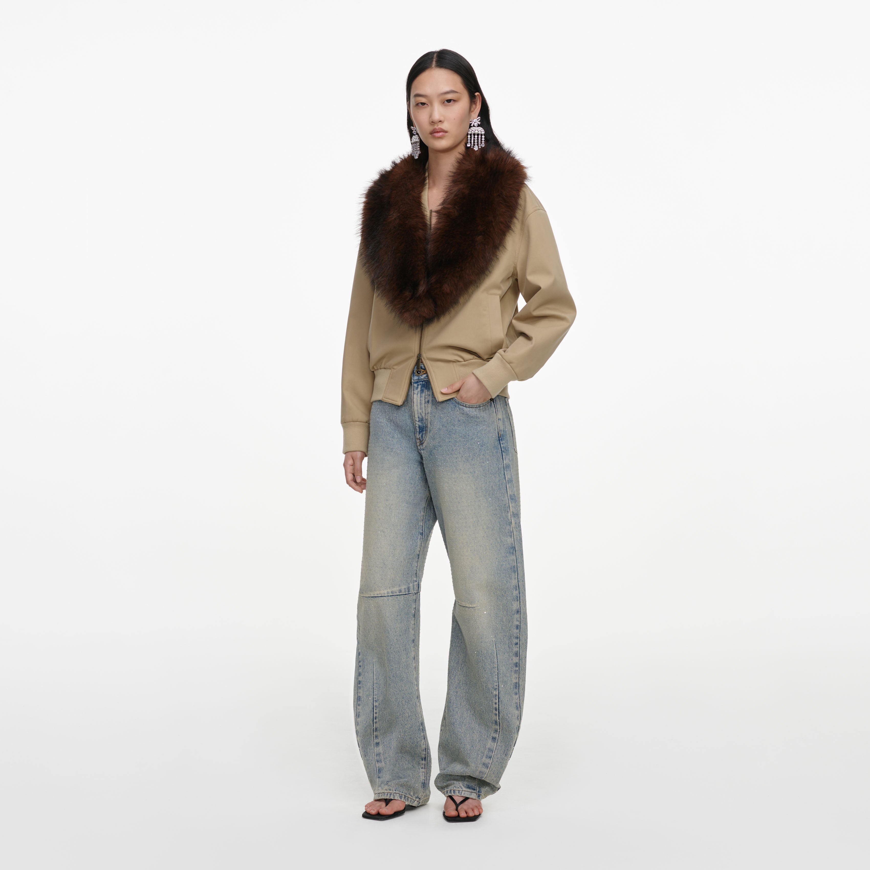 Bleached Wash Jeans