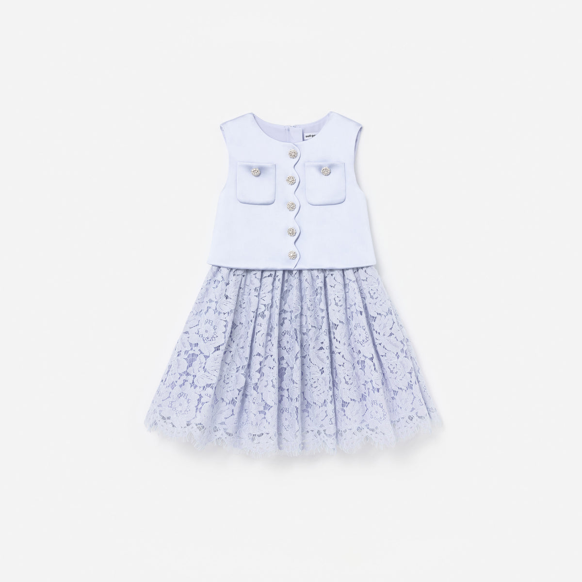 Lilac Satin Lace Dress
