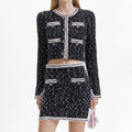 Black & White Knit Skirt