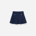 Navy Alpaca Knit Skirt