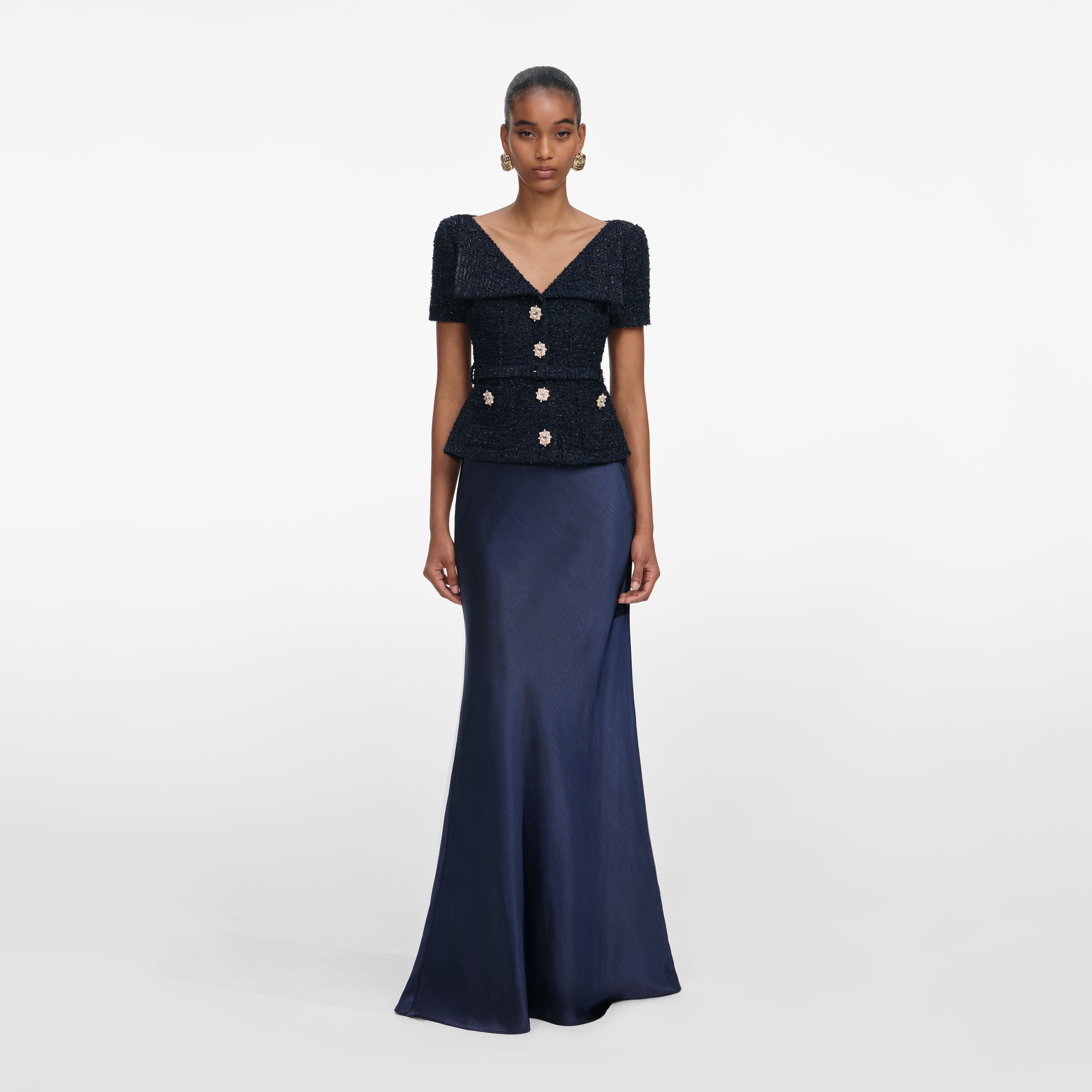 navy blue full skirt dress Navy Blue Long Velvet Evening Dresses Open Back Prom Gowns
