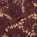 Brown Floral Lace Maxi Dress