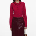 Red Flower Knit Cardigan