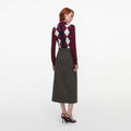 Burgundy Argyle Lightweight Jumper