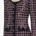Pink and Black Sequin Boucle Mini Dress