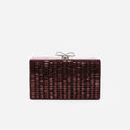 Burgundy Chainmail Clutch Bag