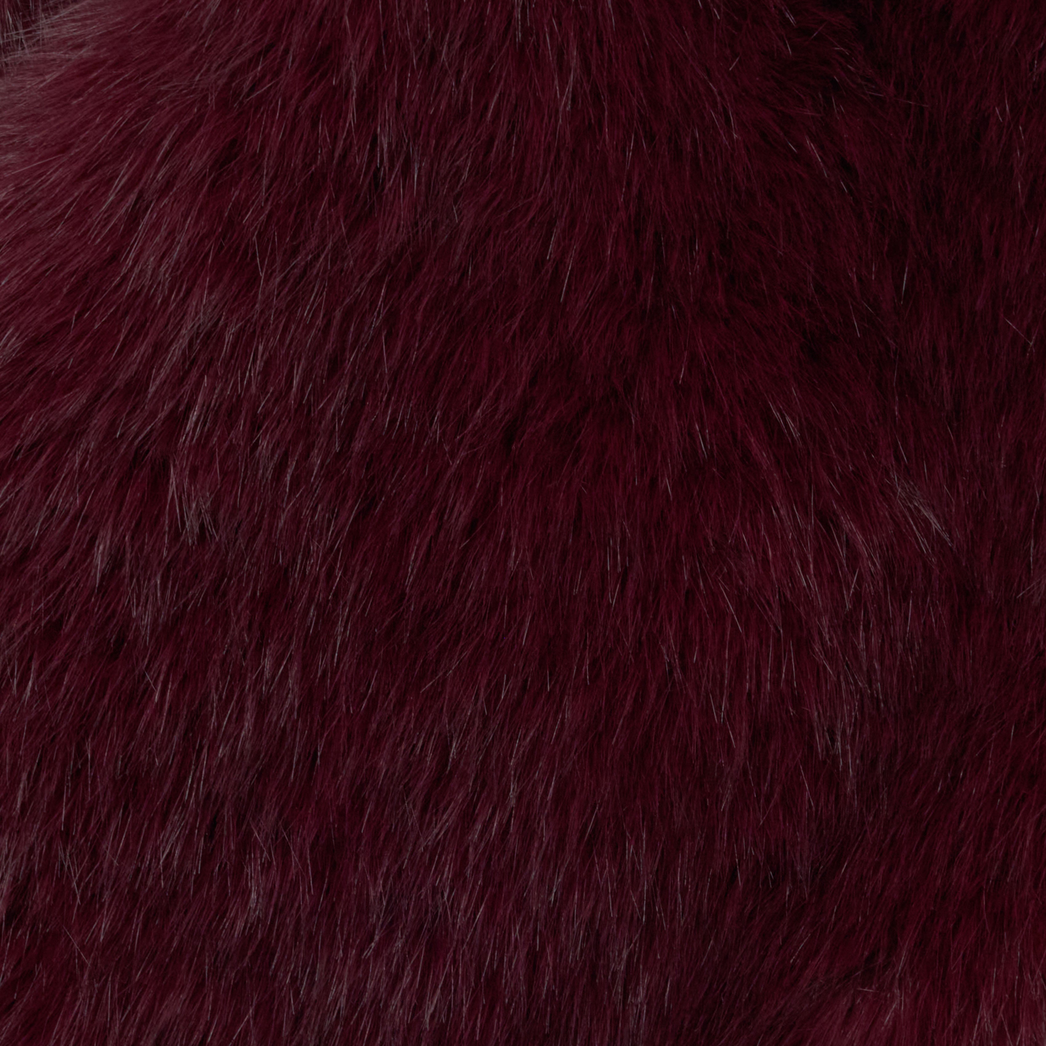 Burgundy Faux Fur Scarf