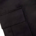 Black Satin Cargo Trouser