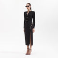 Black Cashmere Blend Cardigan