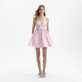 Pink Diamante Denim Mini Dress