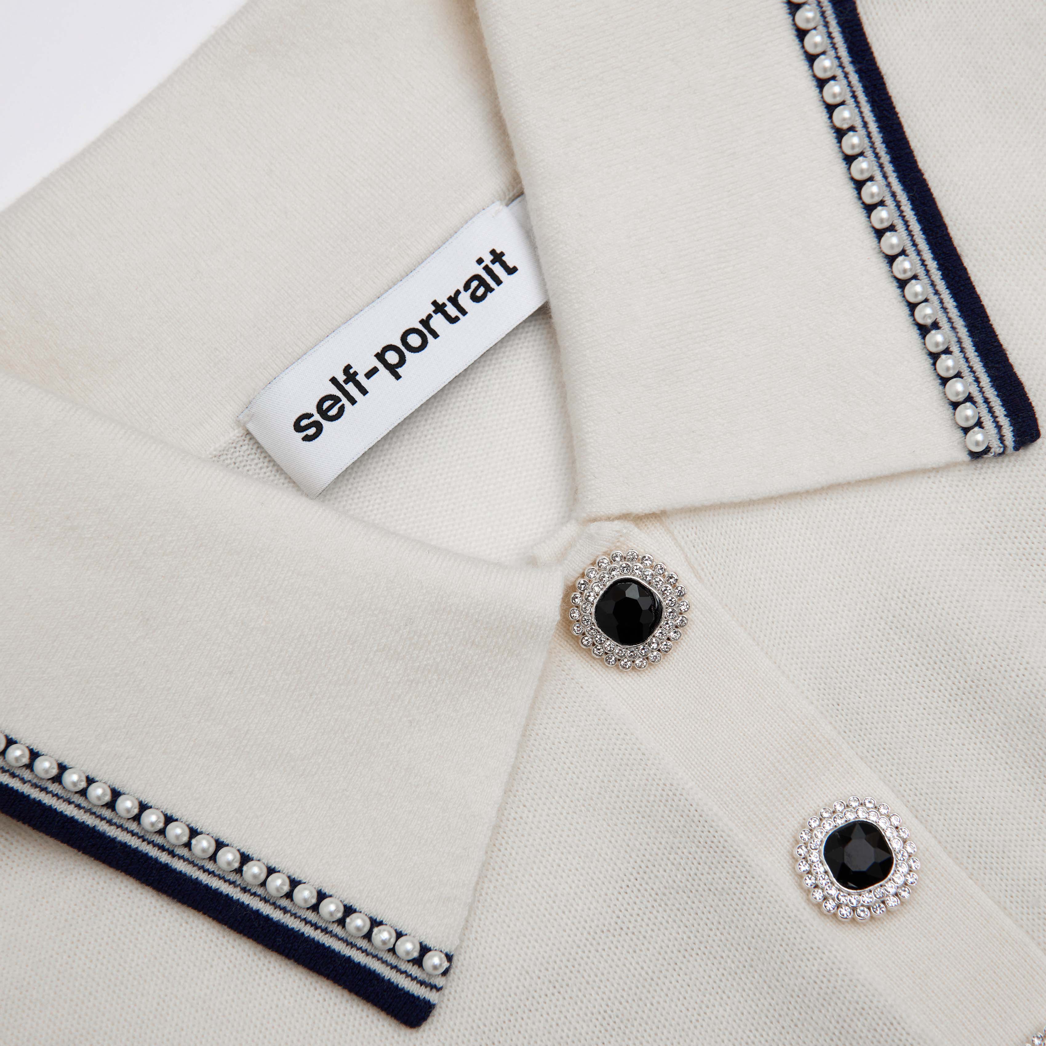 크림 니트 SP 미니 드레스