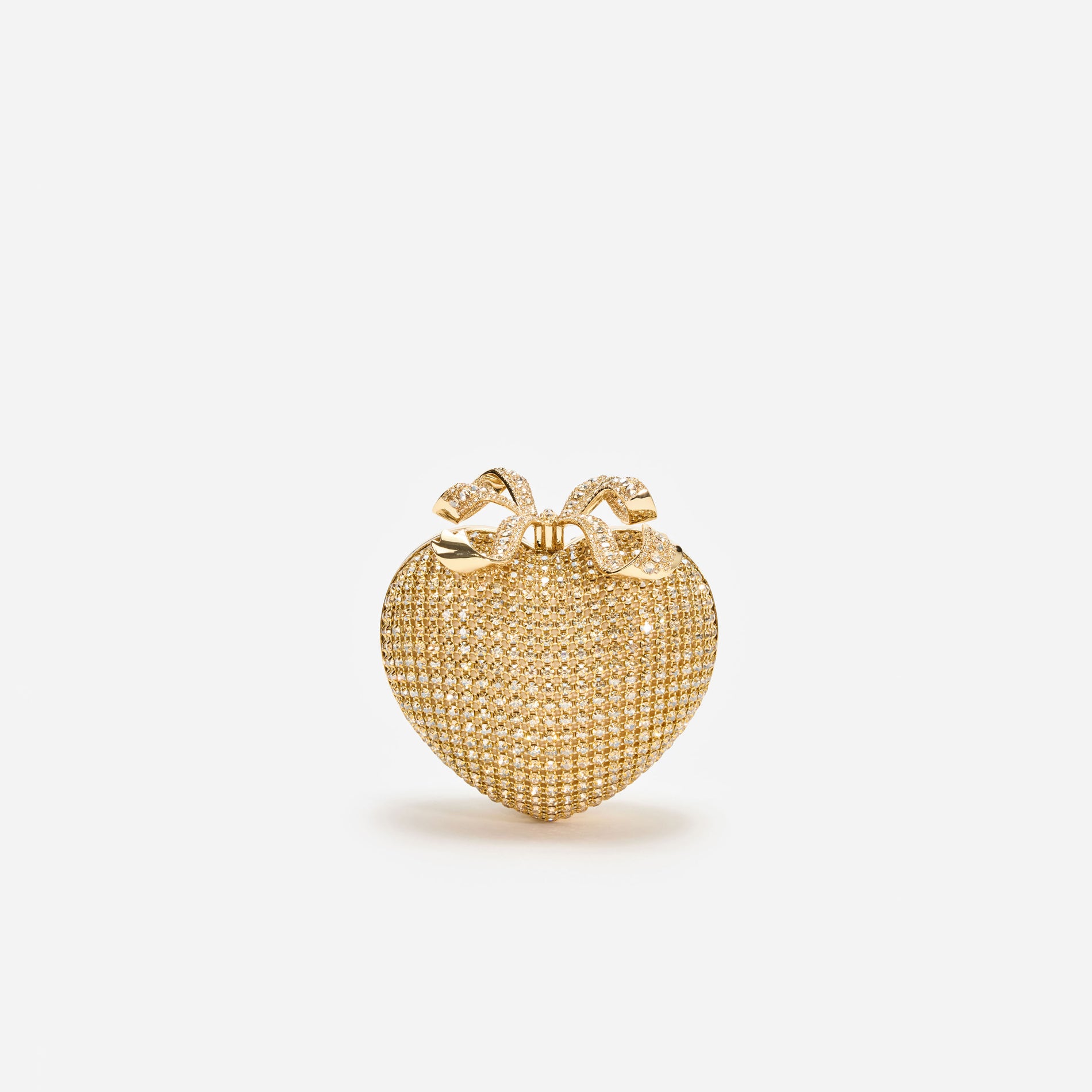 A photo of the Gold Crystal Heart Clutch