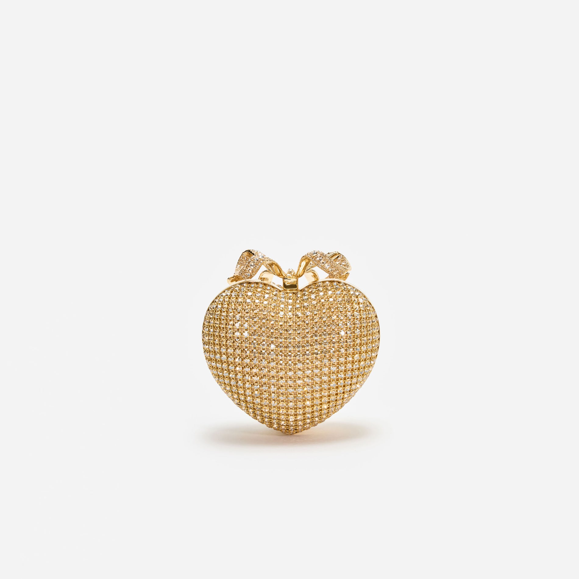 A photo of the Gold Crystal Heart Clutch