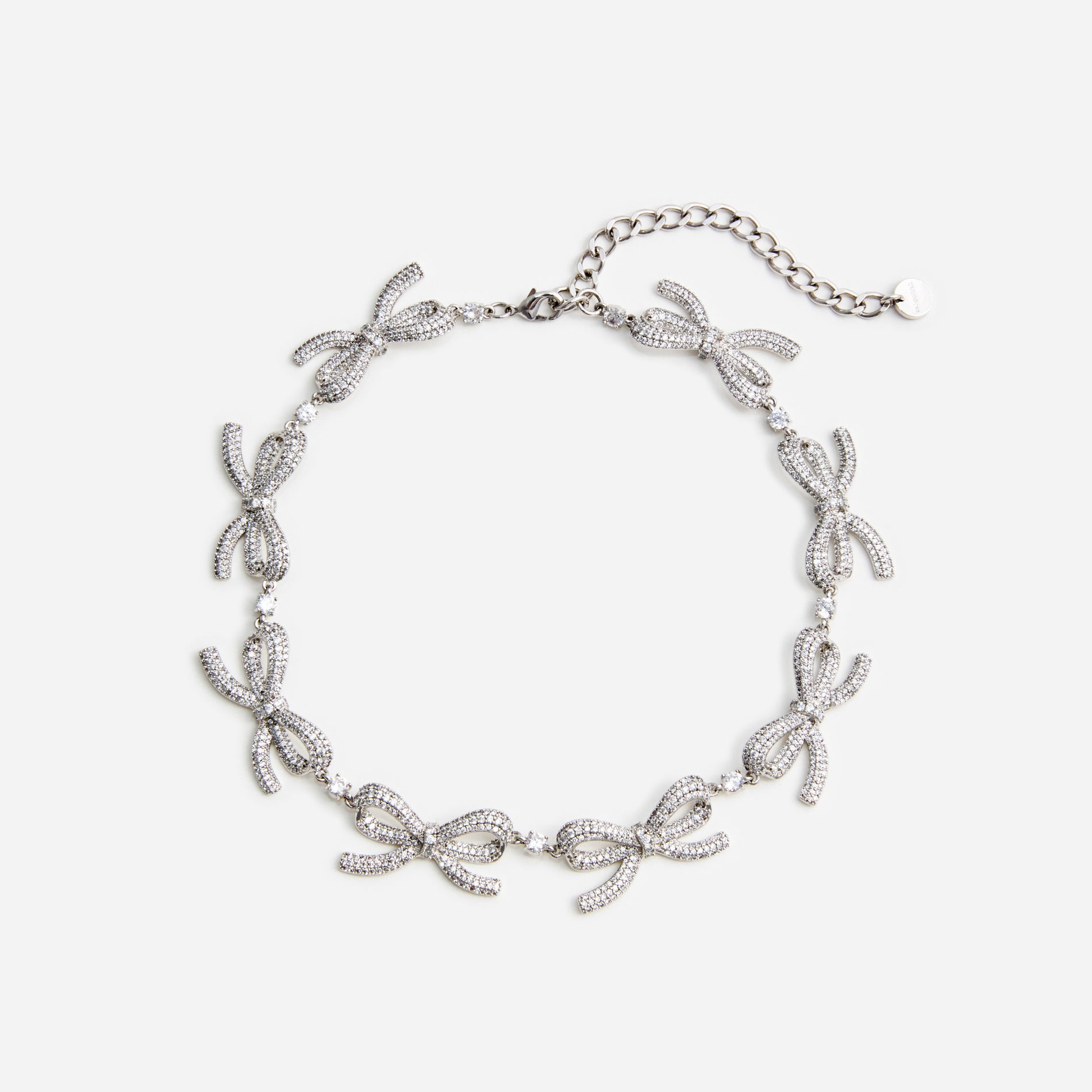 크리스탈 리본 목걸이