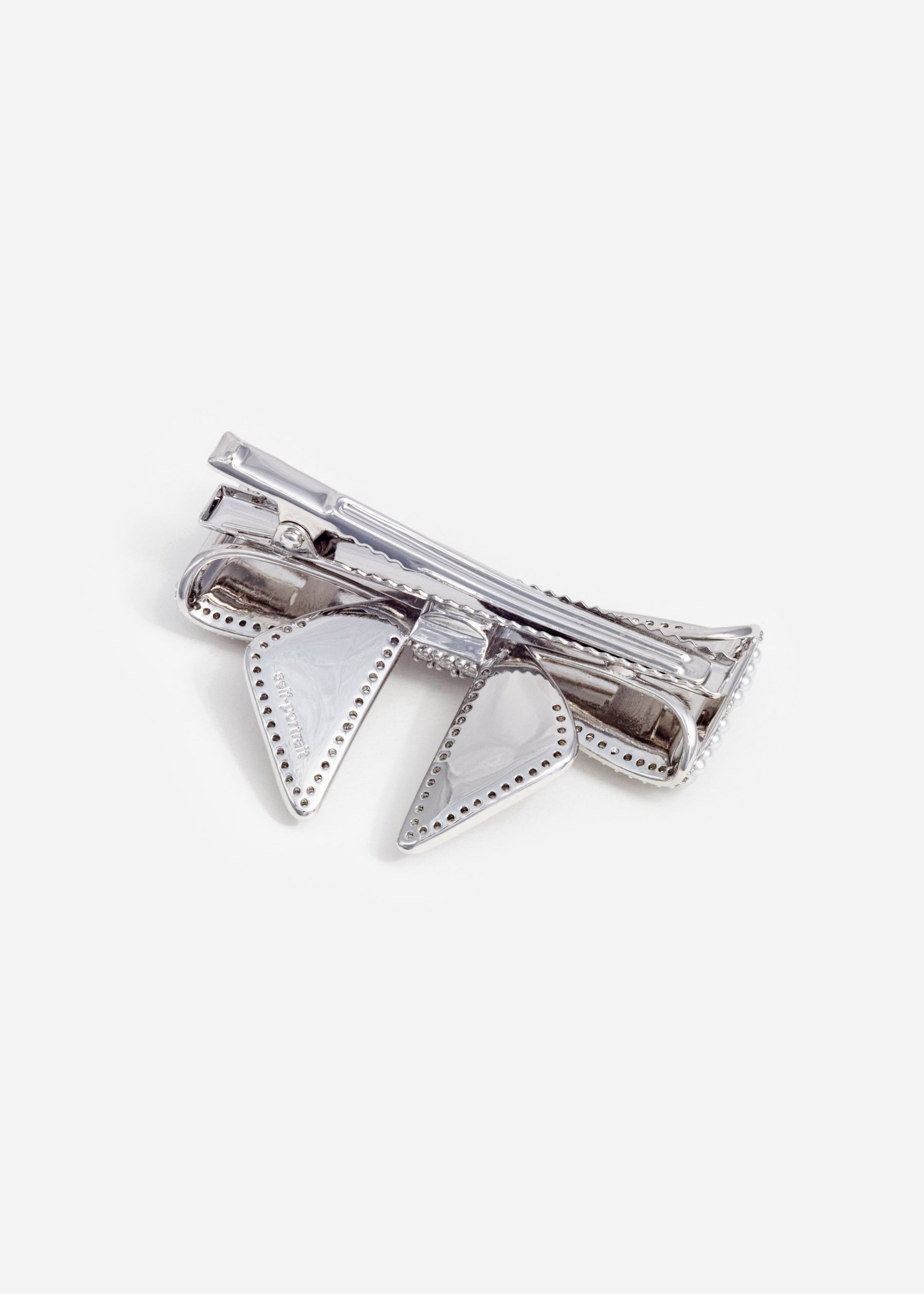 A photo of the Pearl Embellished Bow Hairclip