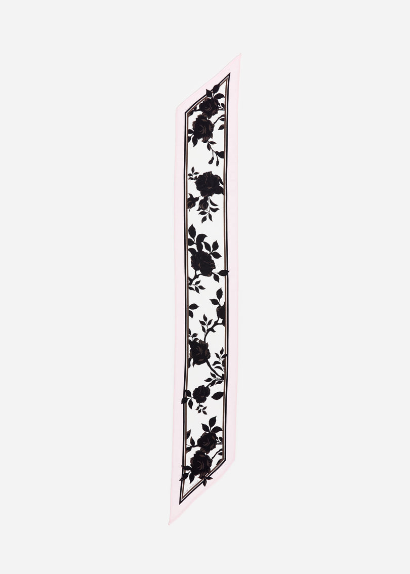 Floral Print Twill Scarf