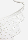 White Cotton Embroidered Bandana