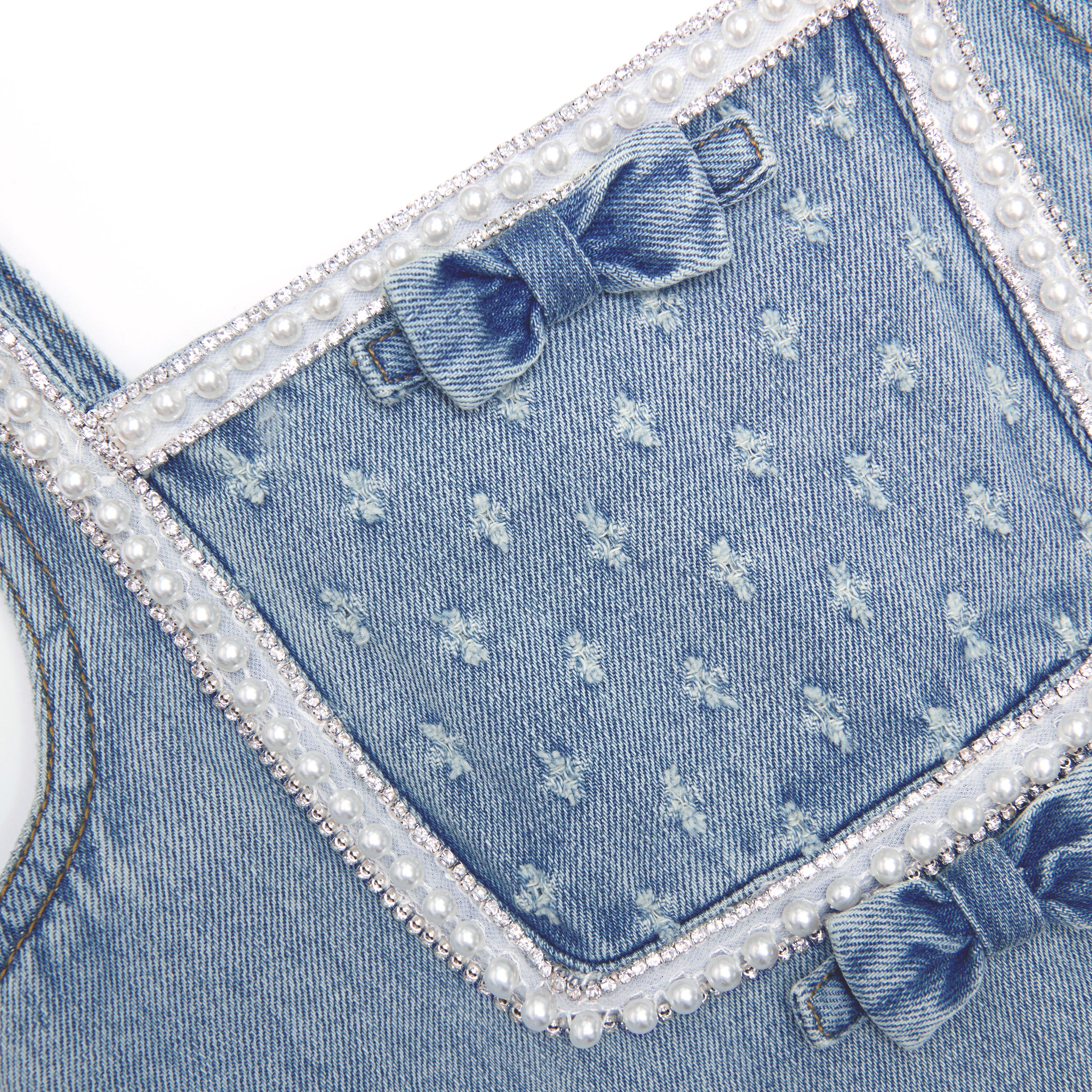 라이트 블루 데님 드레스