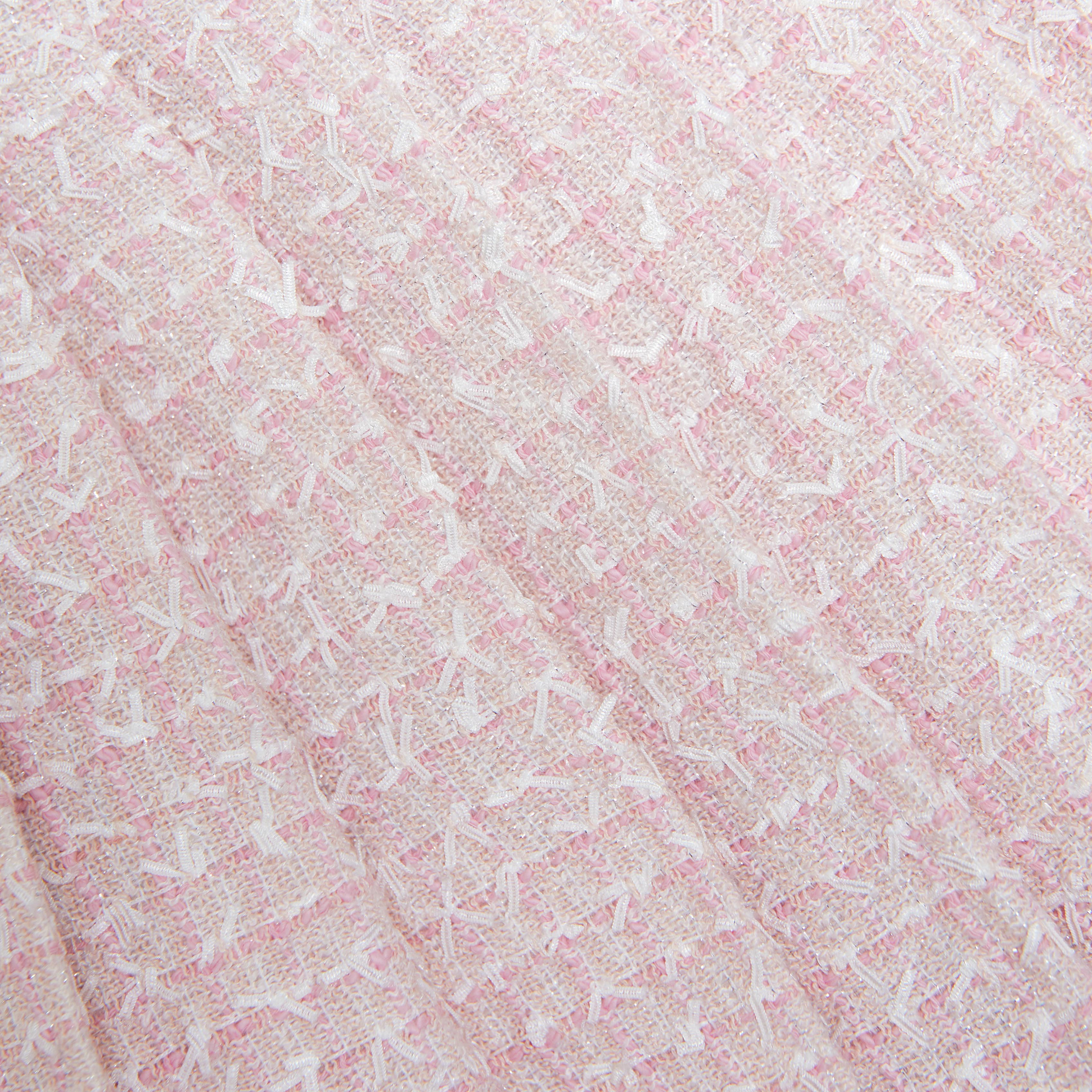 핑크 리본 부클 스커트