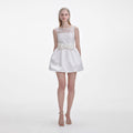 화이트 튤 미니 드레스