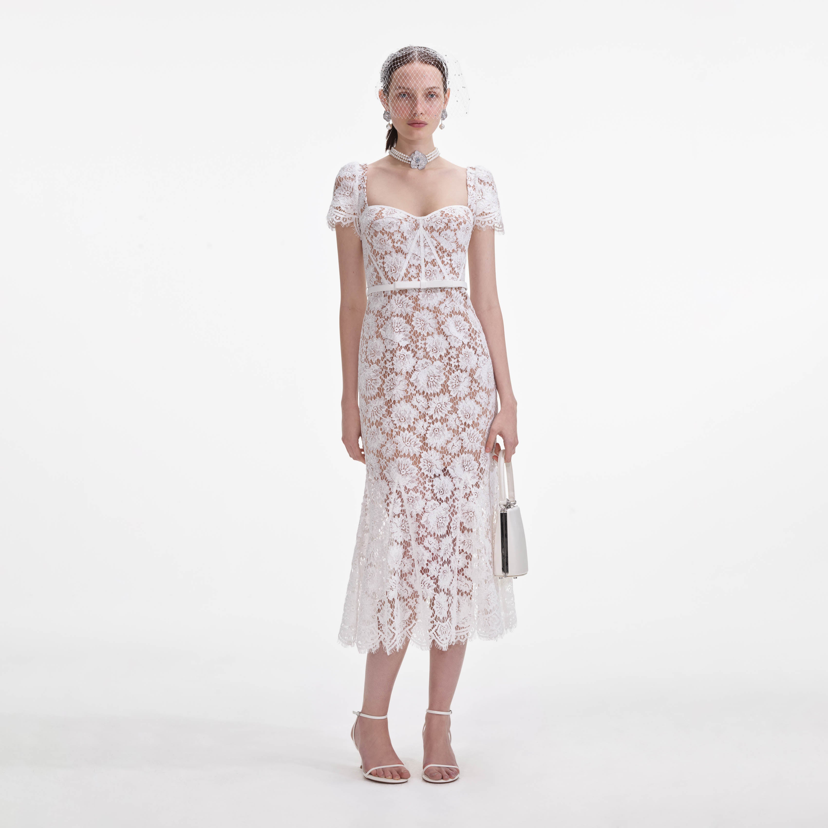 Pink Self Portrait Floral Embroidered Mesh Midi Dress White Linen Lace Insert Midi Dress Self-portrait Pink Self Portrait Floral Embroidered Mesh Midi Dress White Linen Lace Insert Midi Dress Self-portrait