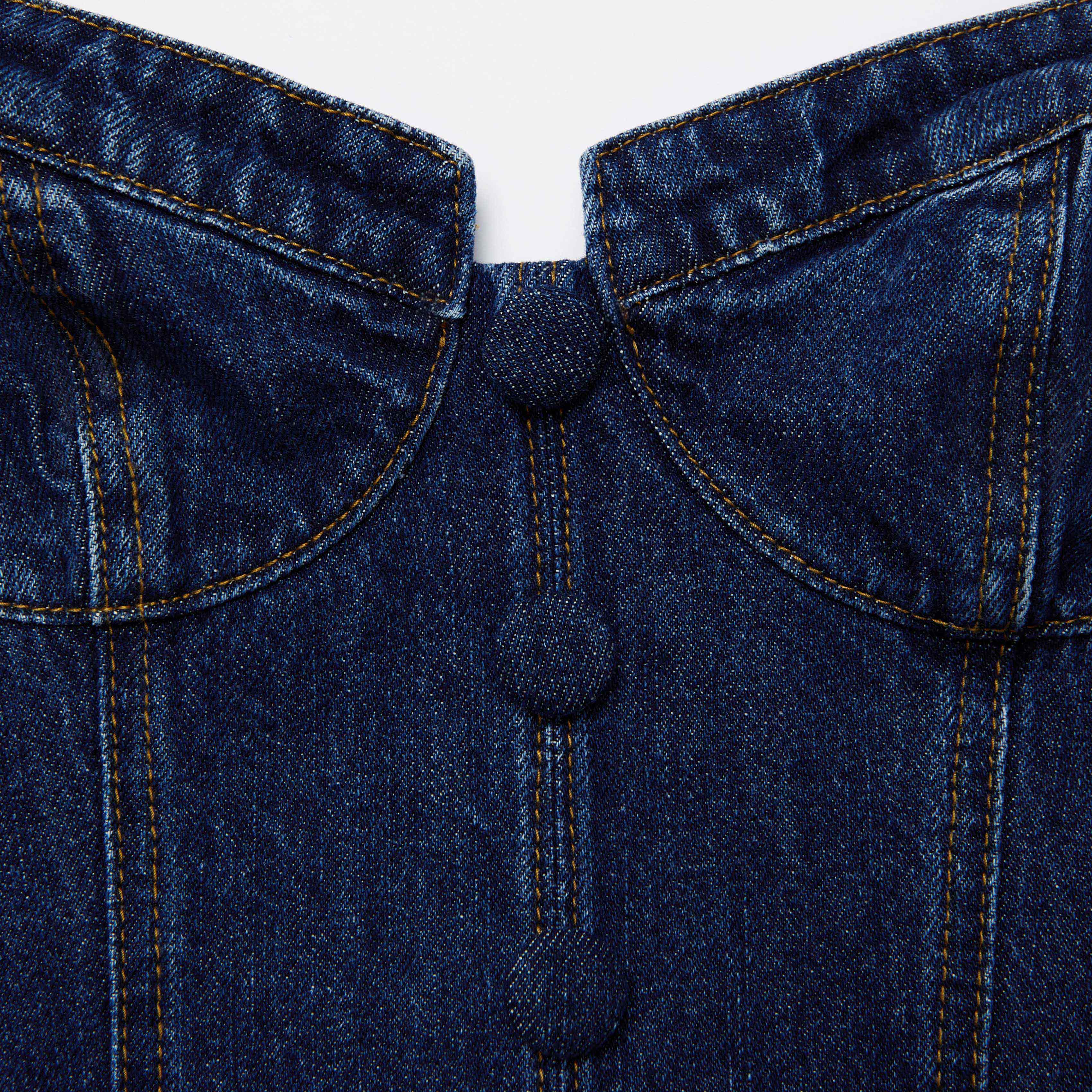 데님 스트래피 탑