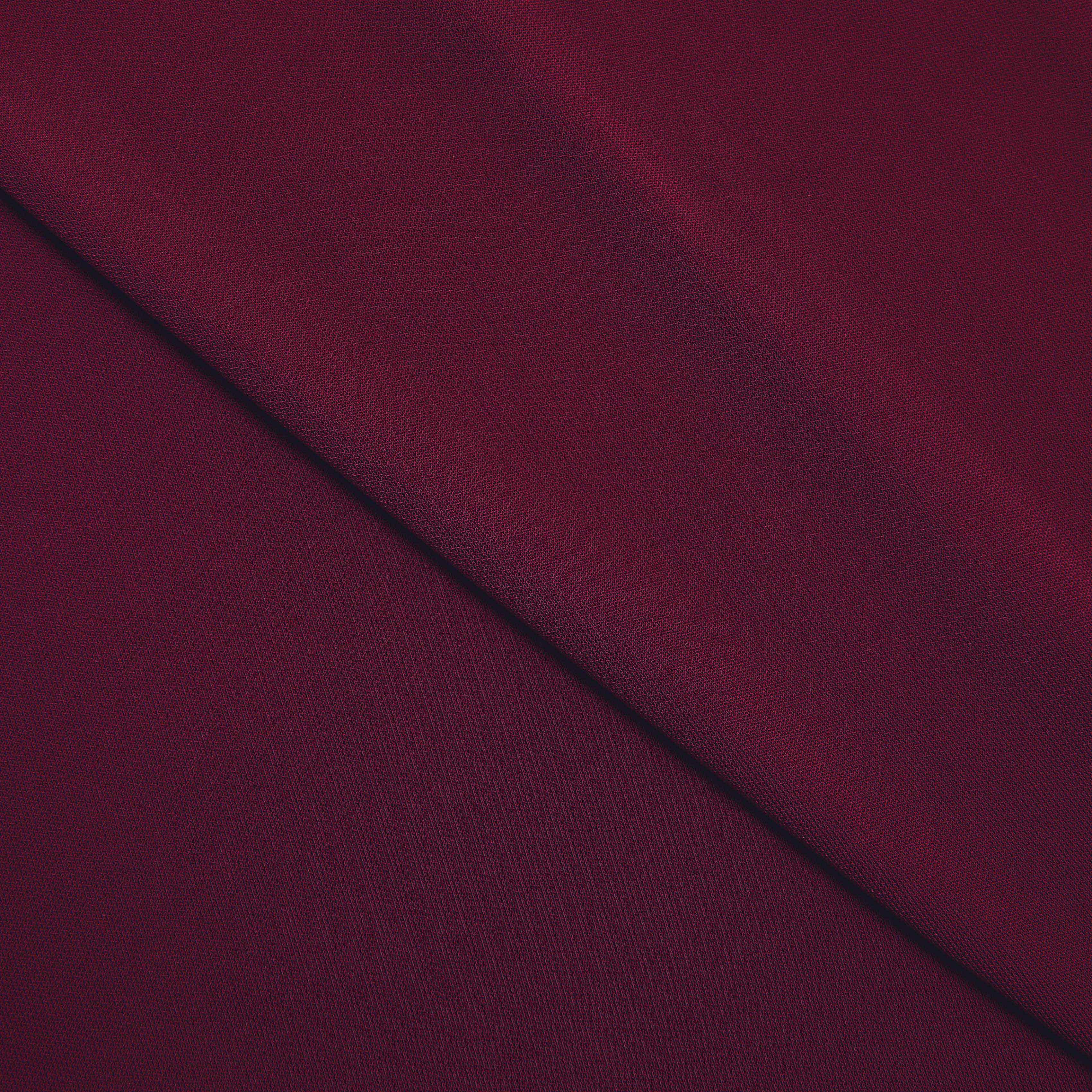 버건디 저지 개더드 미디 드레스