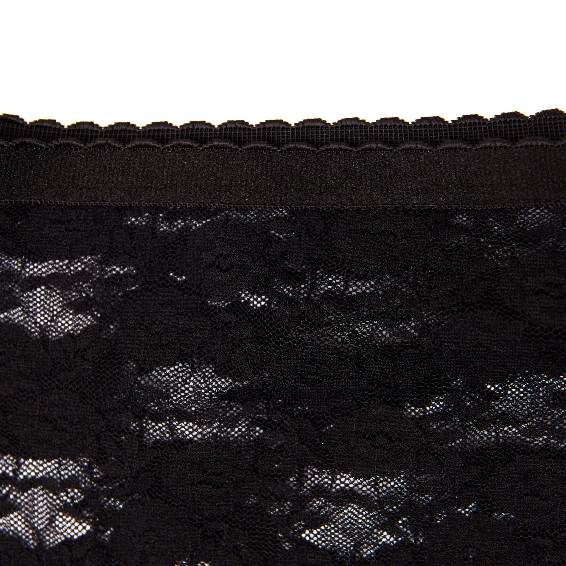 A close up of a woman wearing the Black Lace Tights