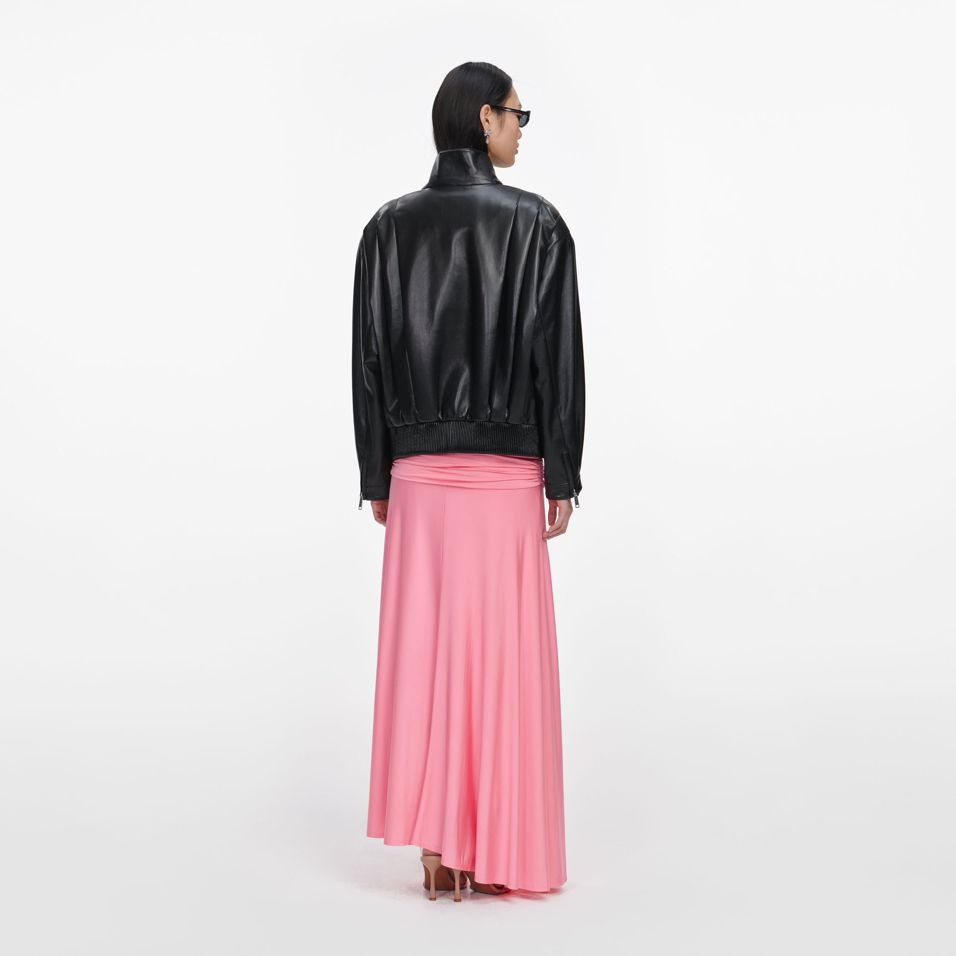 Black Faux Leather Biker Jacket