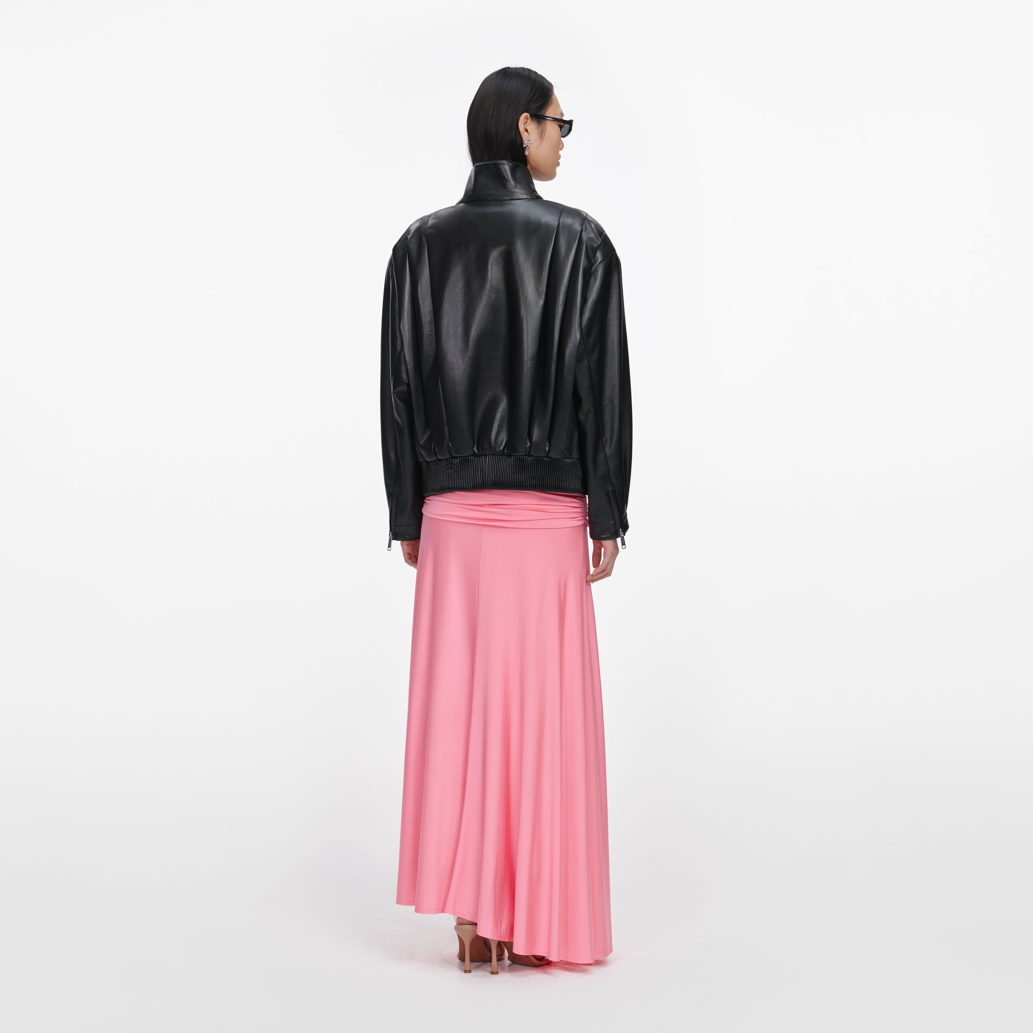 Black Faux Leather Biker Jacket