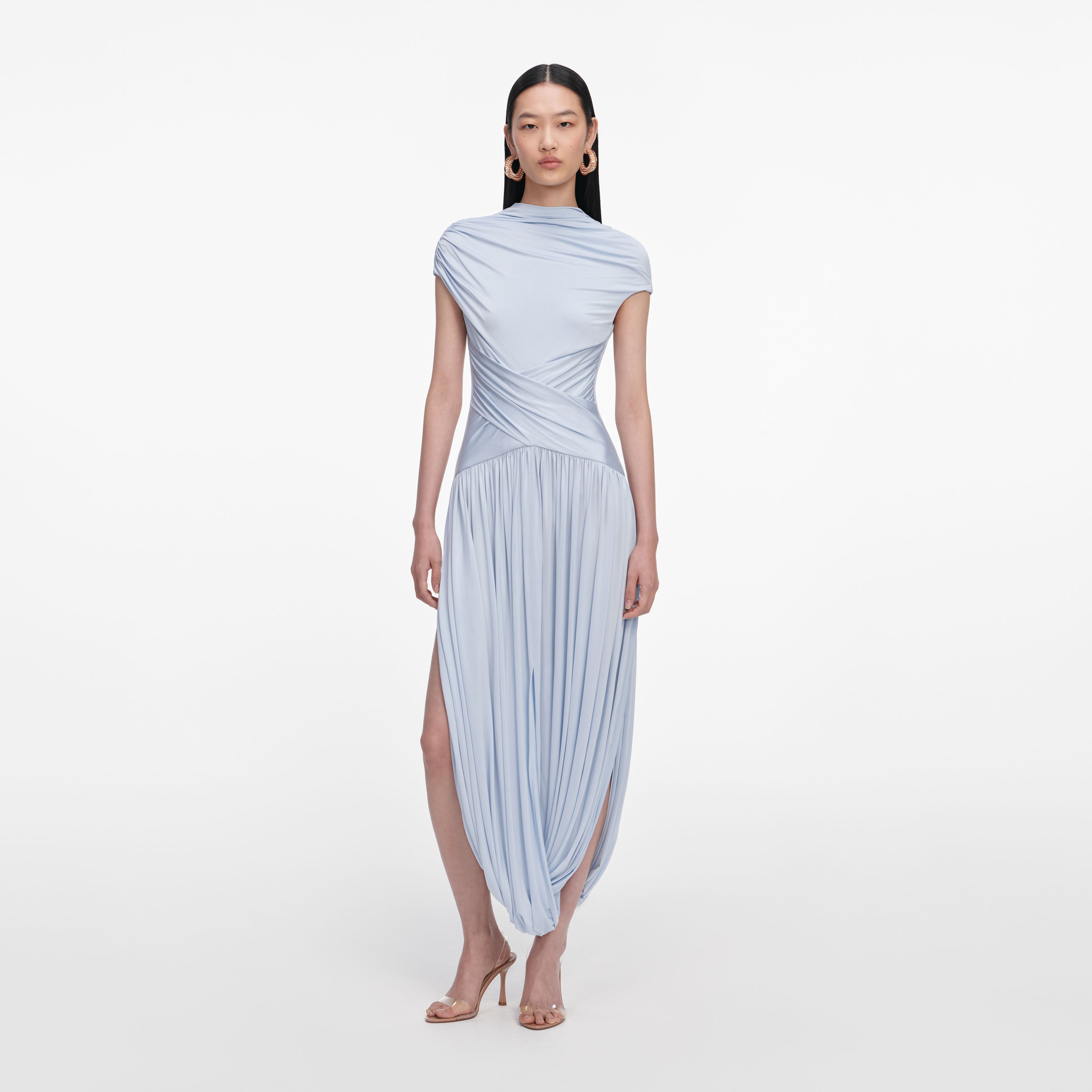 self-portrait ドレス Self Portrait Gold Midi Dress by Self Portrait - Pickle