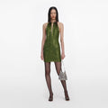 Olive Rhinestone Mini Dress