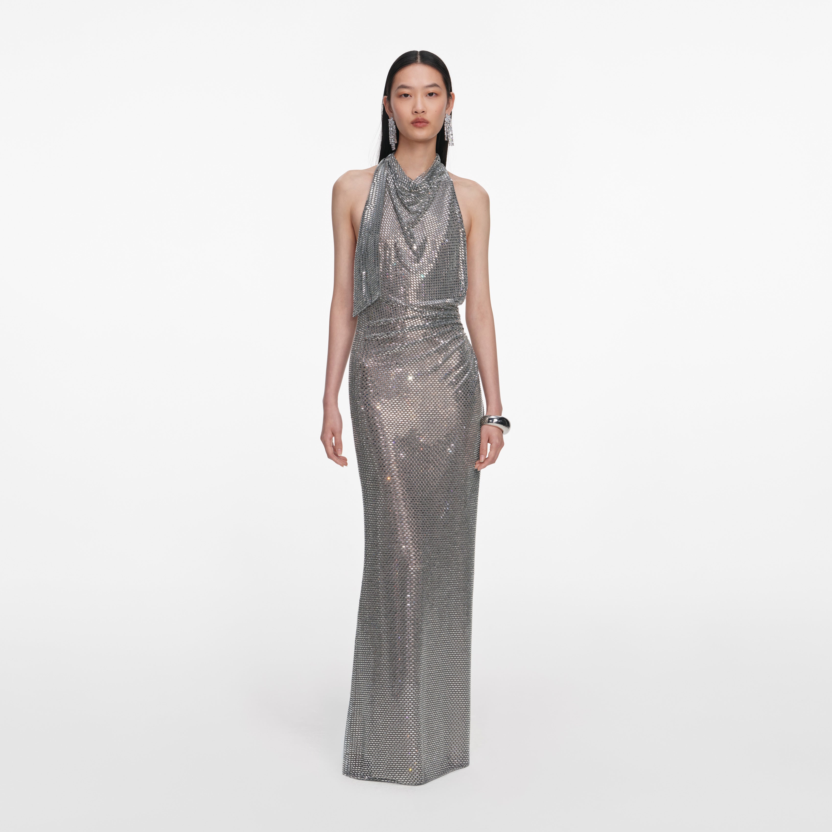 long grey dress Wool Midi  Sleeve Elegant Winter Dress with Pockets 3849 Grey / XS Claim your stunning look now! Wool Autumn Midi Dress |