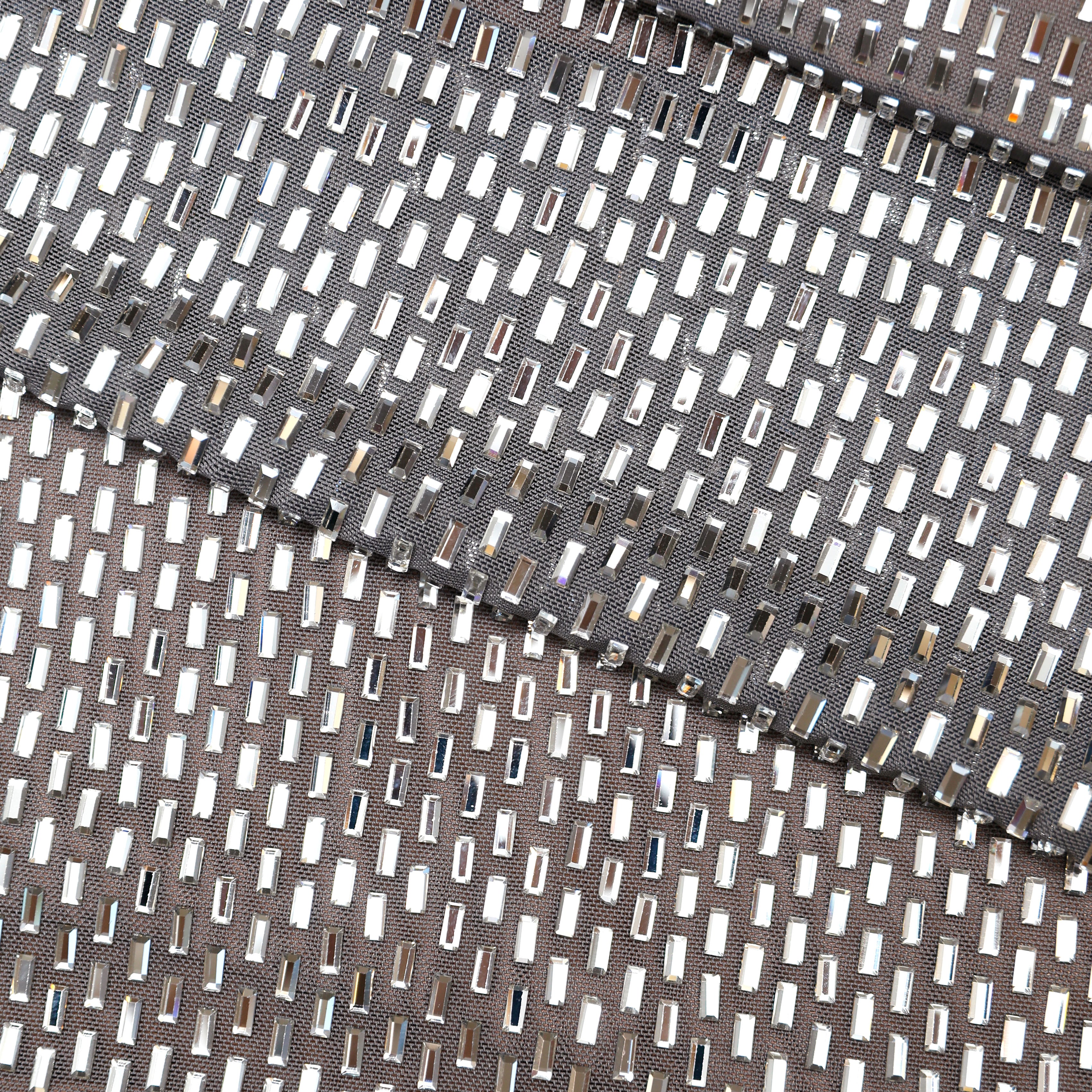 Grey Rhinestone Long Sleeve Maxi Dress