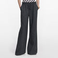 Grey Rhinestone Pinstripe Trousers
