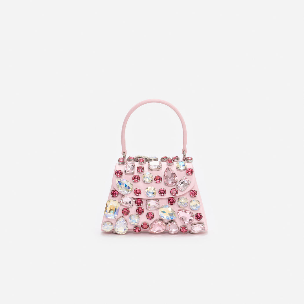 Pink Multi Crystal Mini Bag