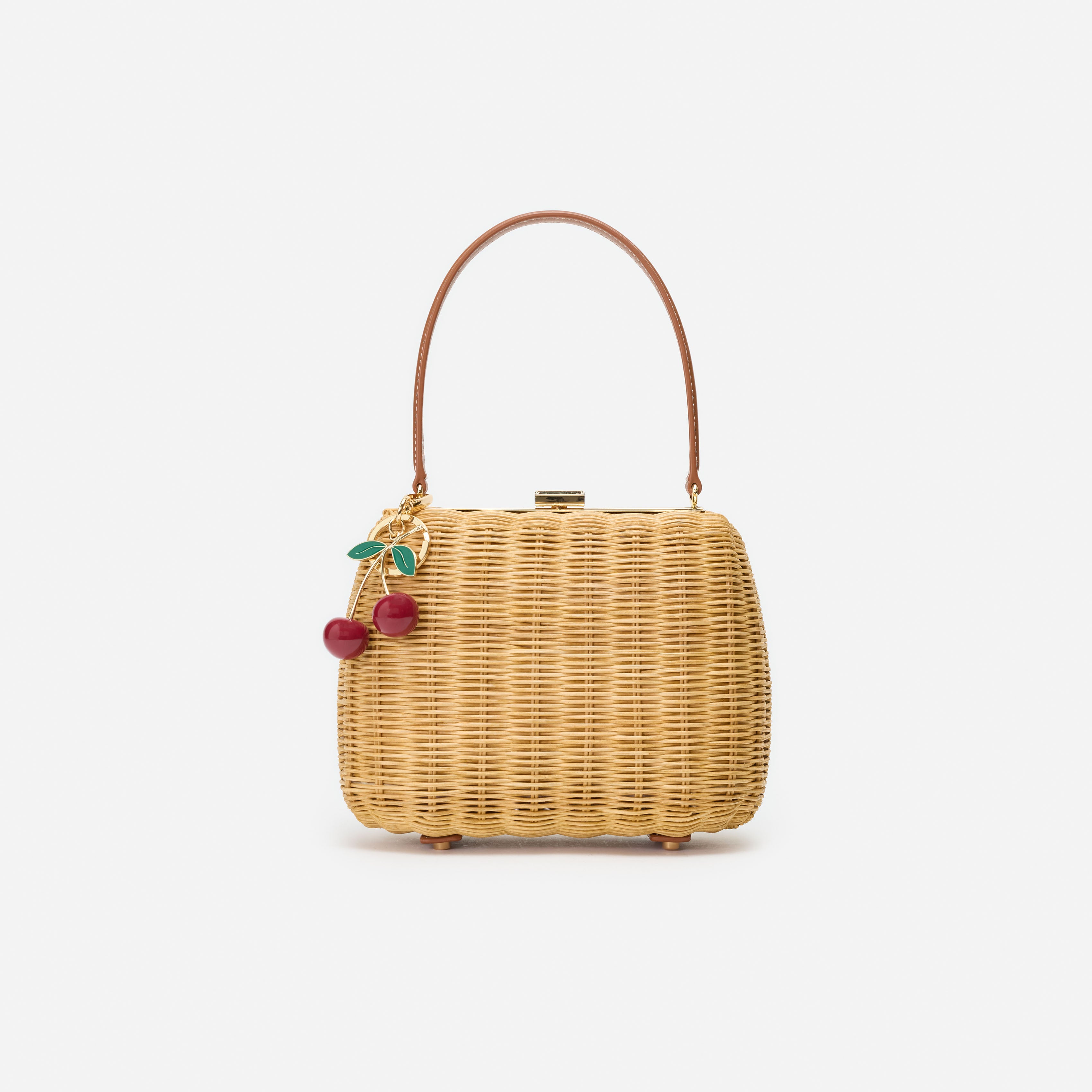 Rattan Cherry Charm Mini Bag – self-portrait