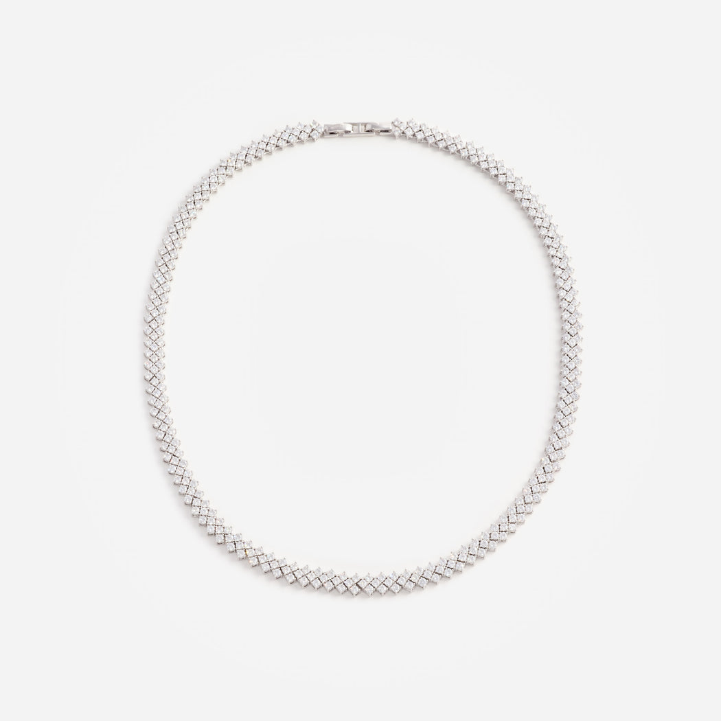 Silver Crystal Necklace